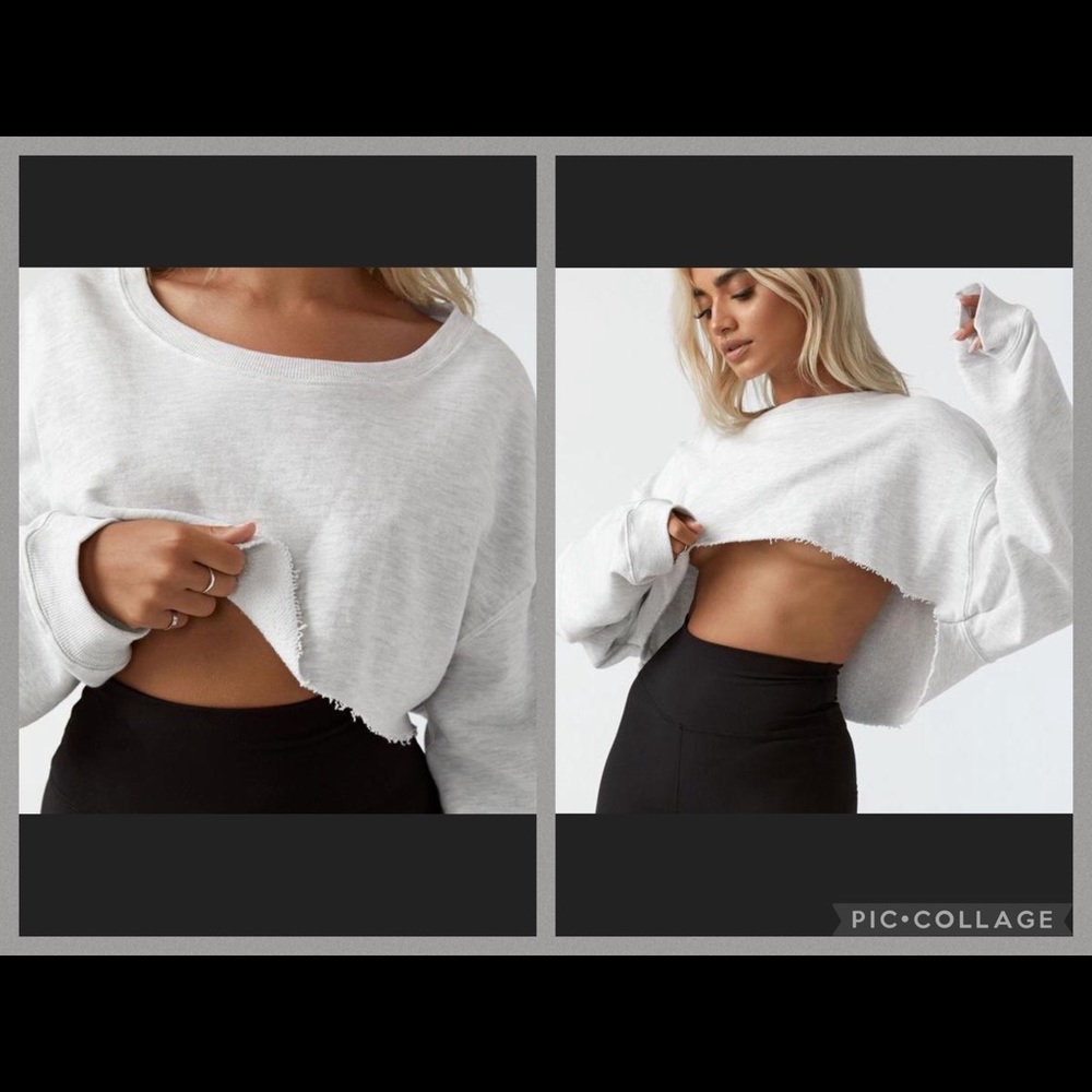 EUC🤍JOAH BROWN🤍RARE DISCONTINUED CROPPED SWEATSHIRT - Picture 3 of 16